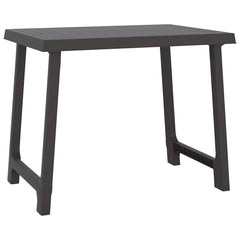 vidaXL Camping Table Anthracite 79x56x64 cm PP Wooden Look 2