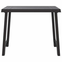 vidaXL Camping Table Anthracite 79x56x64 cm PP Wooden Look 3