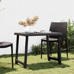 vidaXL Camping Table Anthracite 79x56x64 cm PP Wooden Look 1