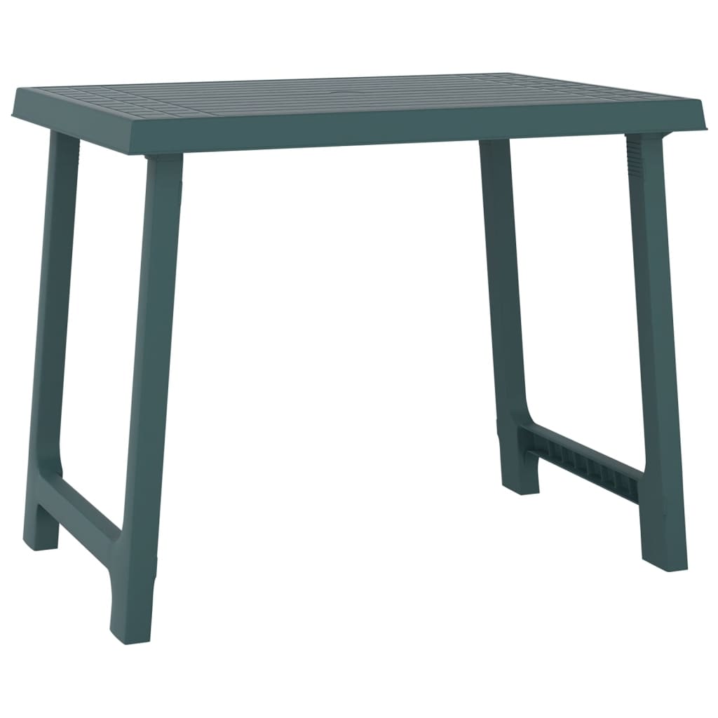 vidaXL Camping Table Green 79x56x64 cm PP Wooden Look 2