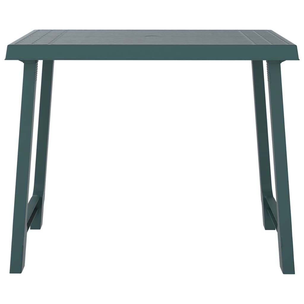 vidaXL Camping Table Green 79x56x64 cm PP Wooden Look 3