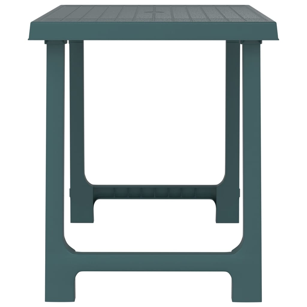 vidaXL Camping Table Green 79x56x64 cm PP Wooden Look 4