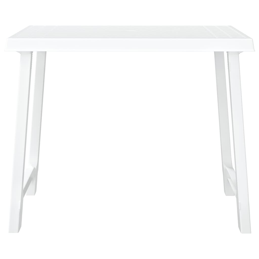 vidaXL Camping Table White 79x56x64 cm PP Wooden Look 3