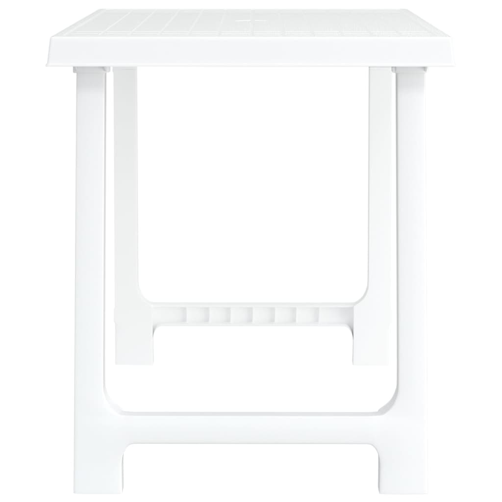 vidaXL Camping Table White 79x56x64 cm PP Wooden Look 4