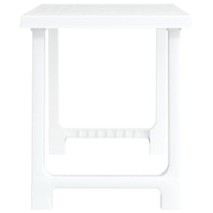 vidaXL Camping Table White 79x56x64 cm PP Wooden Look 4