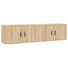 Wall-mounted TV Cabinet Set 80x34.5x40 cm 2 pcs Sonoma oak