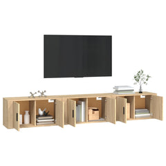 Wall-mounted TV Cabinet Set 80x34.5x40 cm 3 pcs Sonoma oak