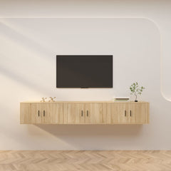 Wall-mounted TV Cabinet Set 80x34.5x40 cm 3 pcs Sonoma oak