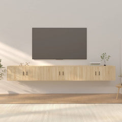 Wall-mounted TV Cabinet Set 100x34.5x40 cm 3 pcs Sonoma oak