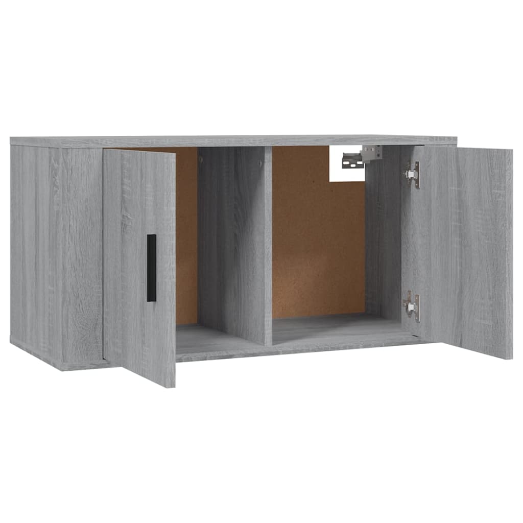 vidaXL 2 Piece TV Cabinet Set Grey Sonoma Engineered Wood 5