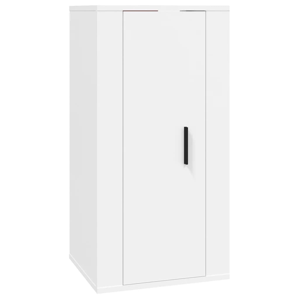 vidaXL 8 Piece TV Cabinet Set White Engineered Wood 4