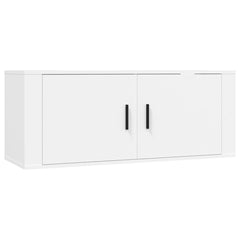 vidaXL 4 Piece TV Cabinet Set White Engineered Wood 3