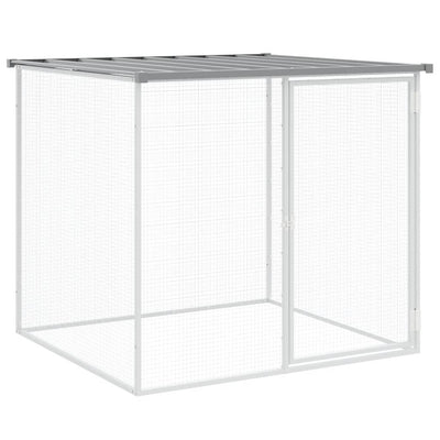 Chicken Cage with Roof Light Grey 103x98x90 cm Galvanised Steel