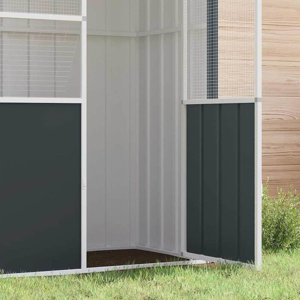 Bird Cage Galvanised Steel Anthracite 215 x 78 x 200 cm