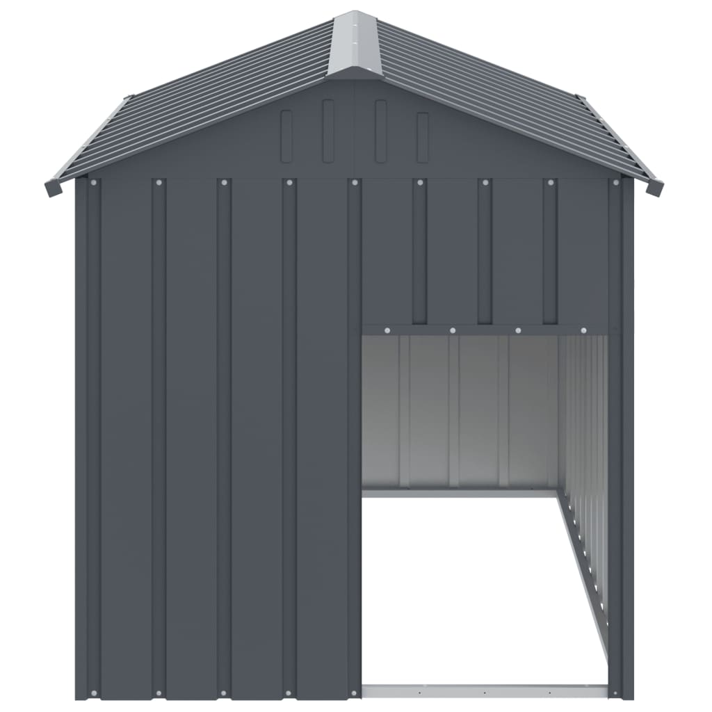 vidaXL Dog House with Roof Anthracite 117x153x123 cm Galvanised Steel 3