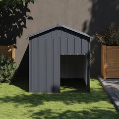 vidaXL Dog House with Roof Anthracite 117x153x123 cm Galvanised Steel 1