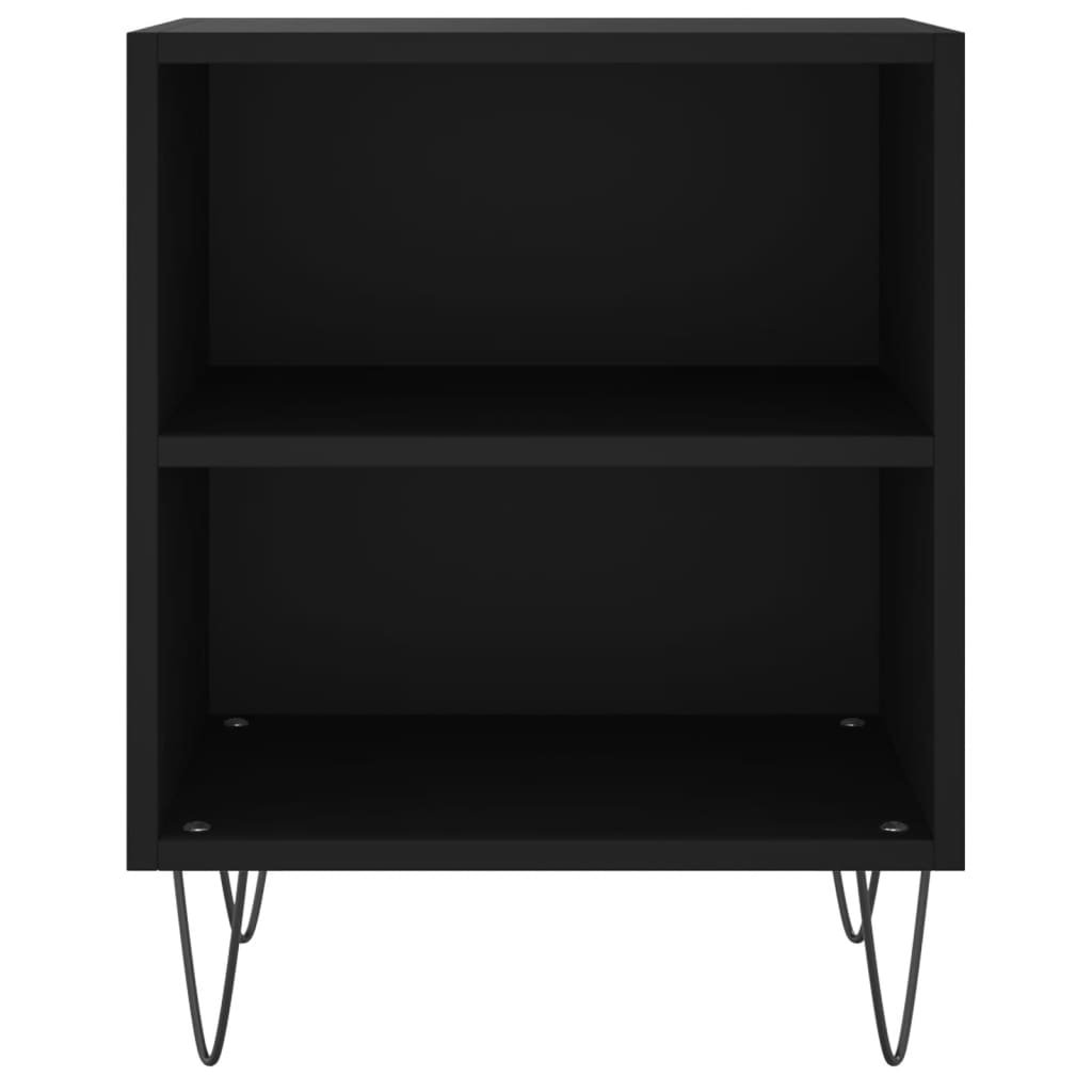 vidaXL Bedside Cabinets 2 pcs Black 40x30x50 cm Engineered Wood 5
