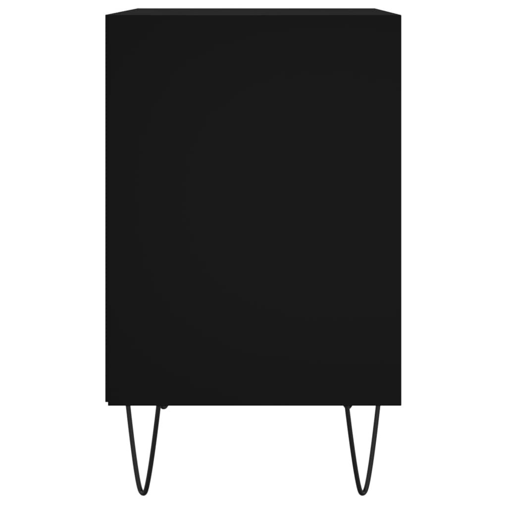 vidaXL Bedside Cabinets 2 pcs Black 40x30x50 cm Engineered Wood 6