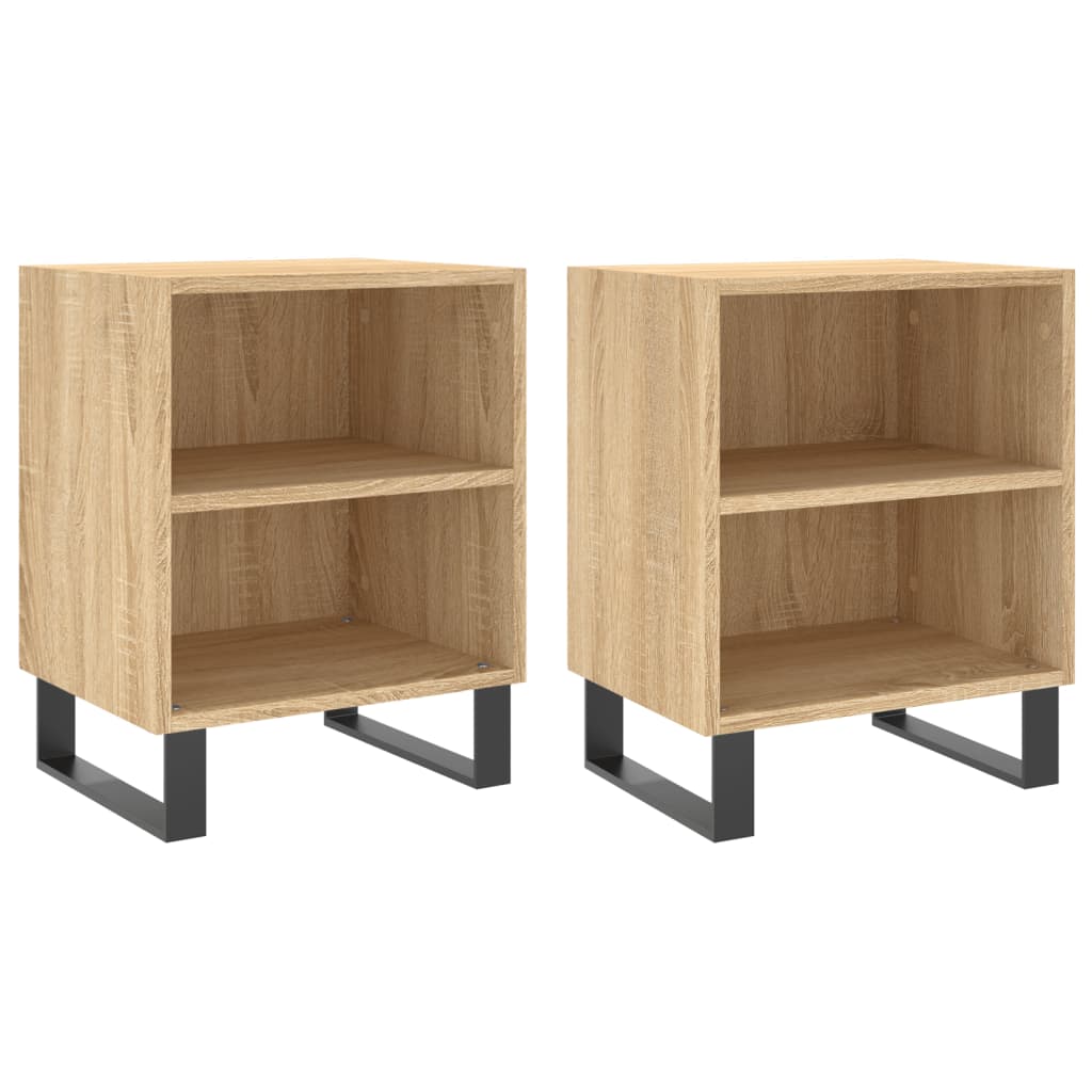 vidaXL Bedside Cabinets 2 pcs Sonoma Oak 40x30x50 cm Engineered Wood 2