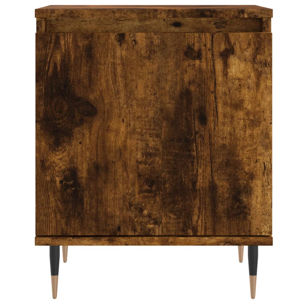vidaXL Bedside Cabinets 2 pcs Smoked Oak 40x30x50 cm Engineered Wood 5