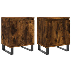 vidaXL Bedside Cabinets 2 pcs Smoked Oak 40x30x50 cm Engineered Wood 2