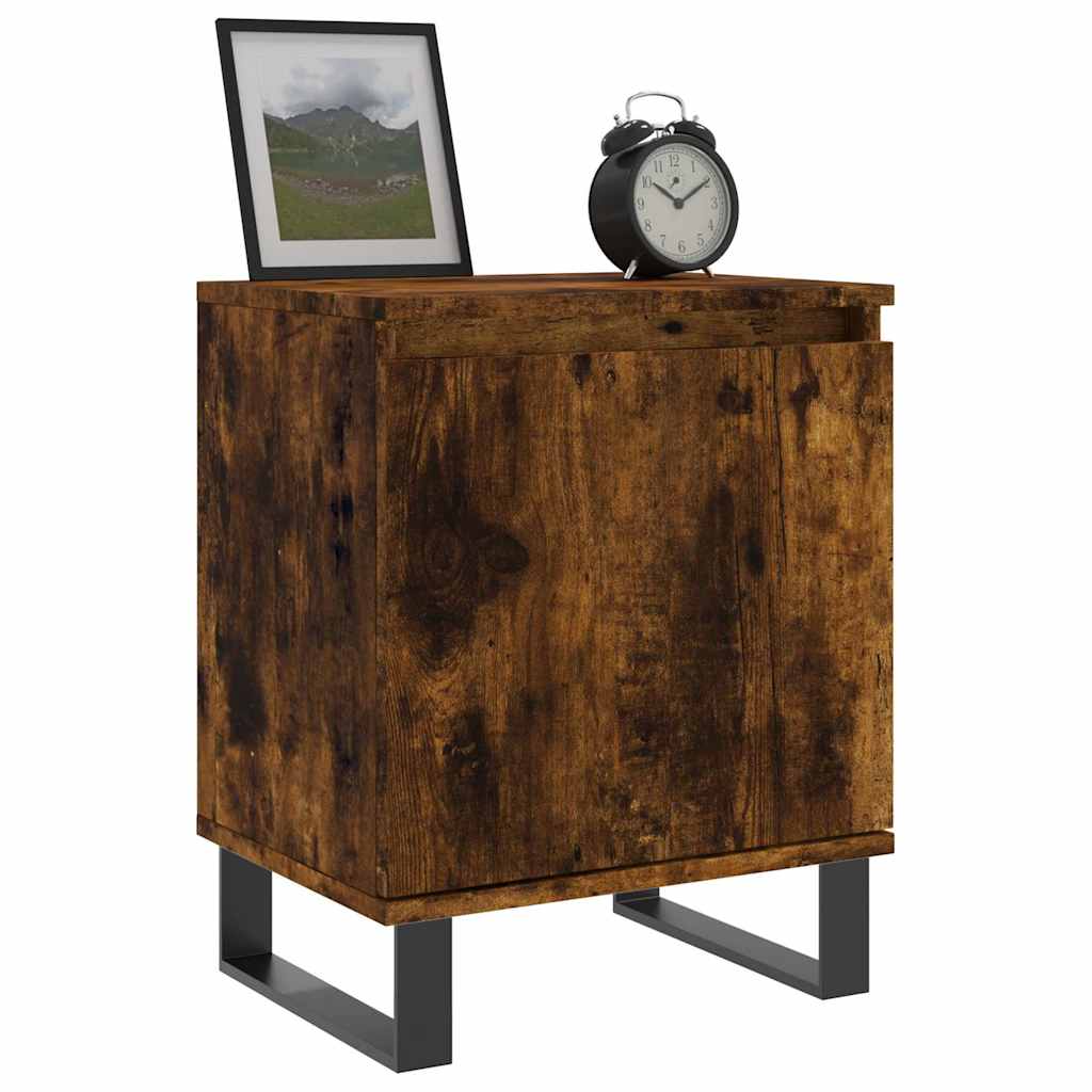 vidaXL Bedside Cabinets 2 pcs Smoked Oak 40x30x50 cm Engineered Wood 3