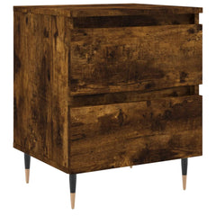 vidaXL Bedside Cabinet Smoked Oak 40x35x50 cm Engineered Wood 2