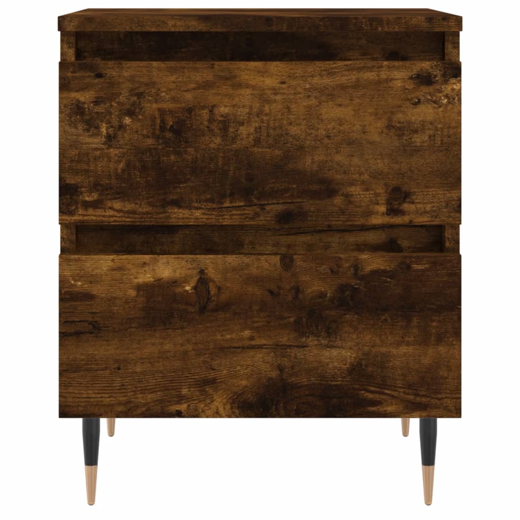 vidaXL Bedside Cabinet Smoked Oak 40x35x50 cm Engineered Wood 5