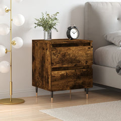 vidaXL Bedside Cabinet Smoked Oak 40x35x50 cm Engineered Wood 1