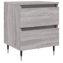 vidaXL Bedside Cabinet | Grey Sonoma | Engineered wood, Iron | Small |  Storage 2