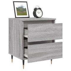 vidaXL Bedside Cabinet | Grey Sonoma | Engineered wood, Iron | Small |  Storage 4