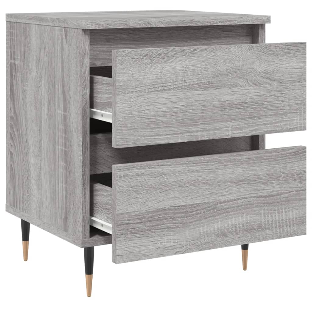 vidaXL Bedside Cabinet | Grey Sonoma | Engineered wood, Iron | Small |  Storage 6