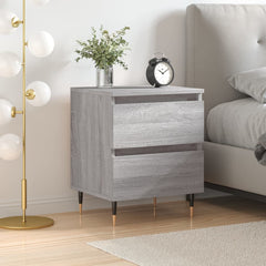 vidaXL Bedside Cabinet | Grey Sonoma | Engineered wood, Iron | Small |  Storage 1