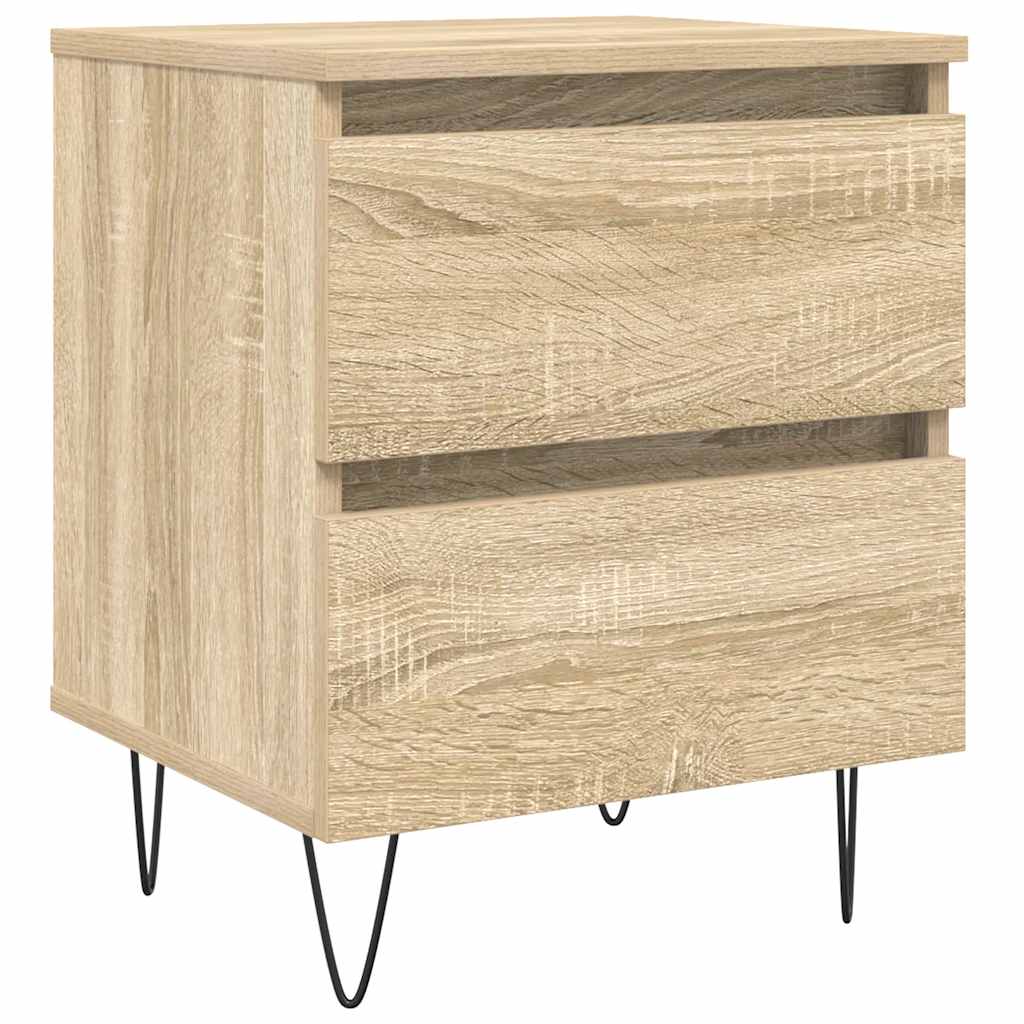 vidaXL Bedside Cabinet Sonoma Oak 40x35x50 cm Engineered Wood 2