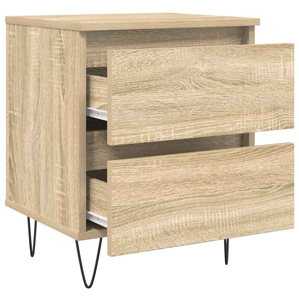 vidaXL Bedside Cabinet Sonoma Oak 40x35x50 cm Engineered Wood 6