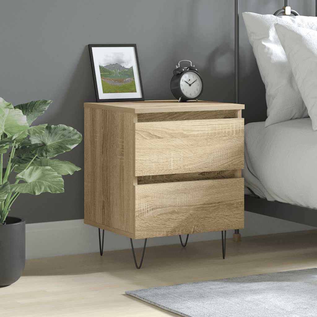 vidaXL Bedside Cabinet Sonoma Oak 40x35x50 cm Engineered Wood 1
