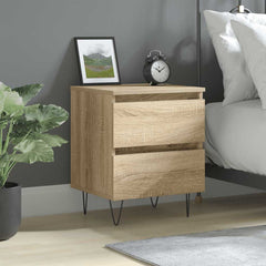 vidaXL Bedside Cabinet Sonoma Oak 40x35x50 cm Engineered Wood 1