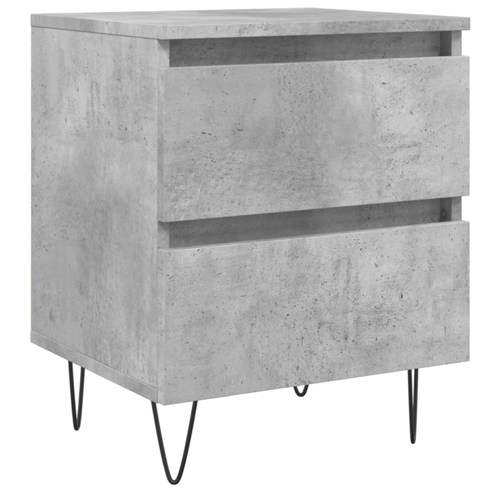 vidaXL Bedside Cabinet Concrete Grey 40x35x50 cm Engineered Wood 2