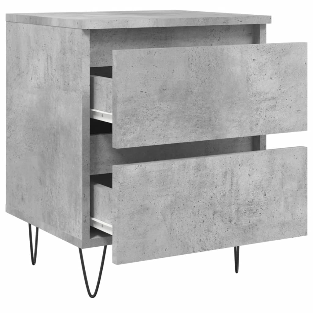 vidaXL Bedside Cabinet Concrete Grey 40x35x50 cm Engineered Wood 6