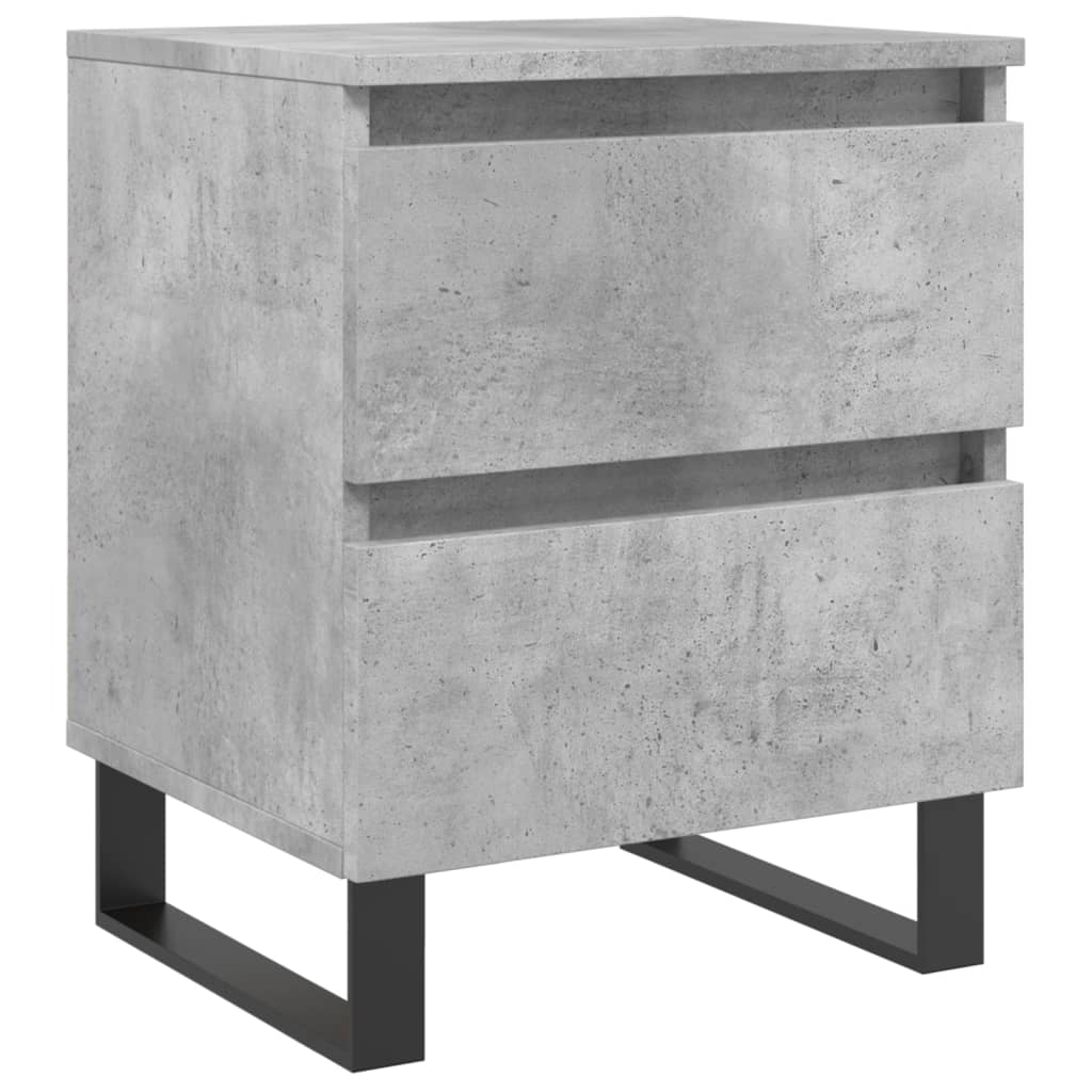 vidaXL Bedside Cabinet Concrete Grey 40x35x50 cm Engineered Wood 2