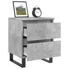 vidaXL Bedside Cabinet Concrete Grey 40x35x50 cm Engineered Wood 4
