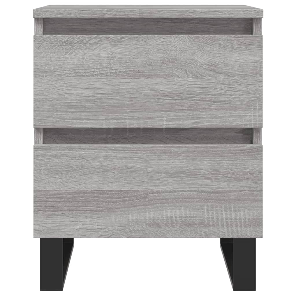 vidaXL Bedside Cabinet Grey Sonoma 40x35x50 cm Engineered Wood 5