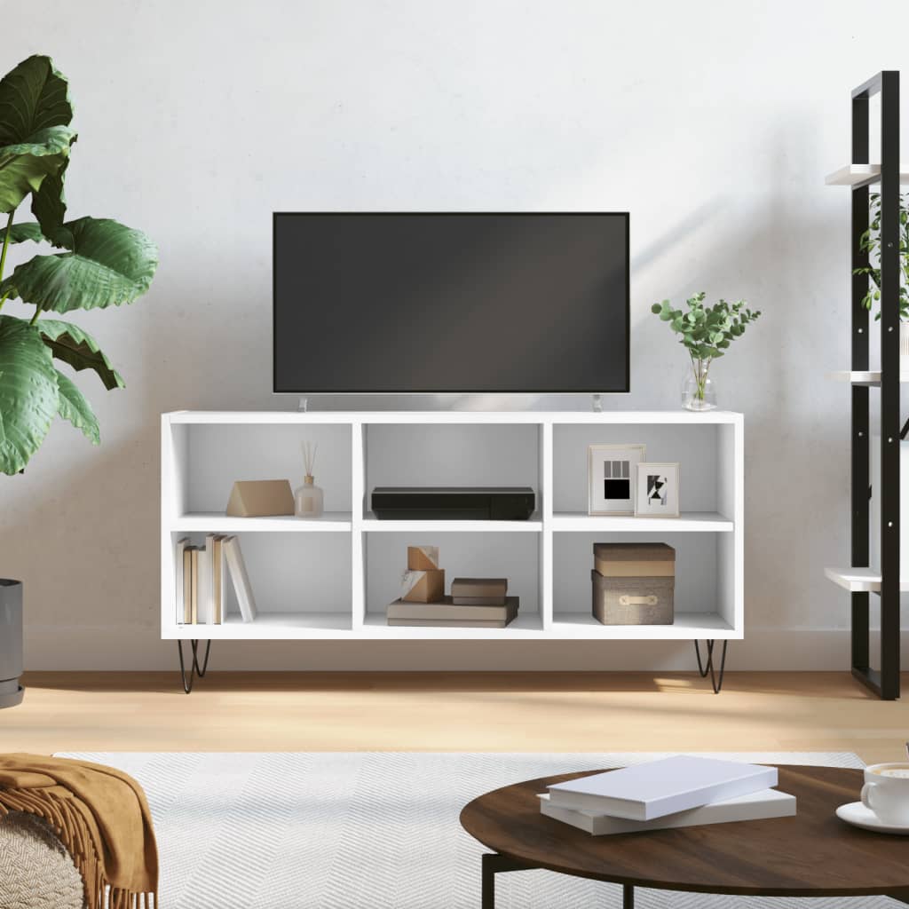 TV Cabinet 103,5x30x50 cm Engineered Wood White