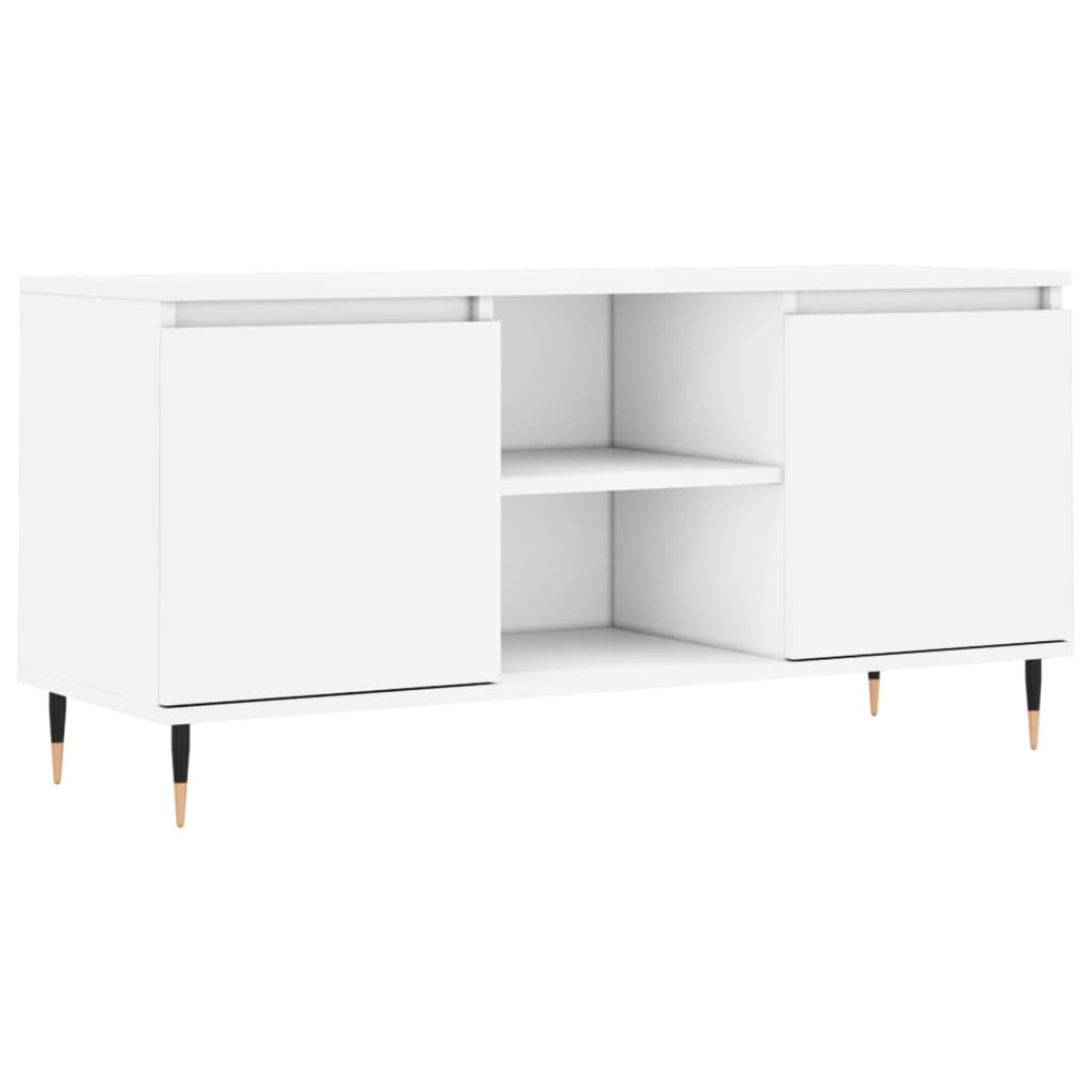vidaXL TV Cabinet White 104x35x50 cm Engineered Wood 2
