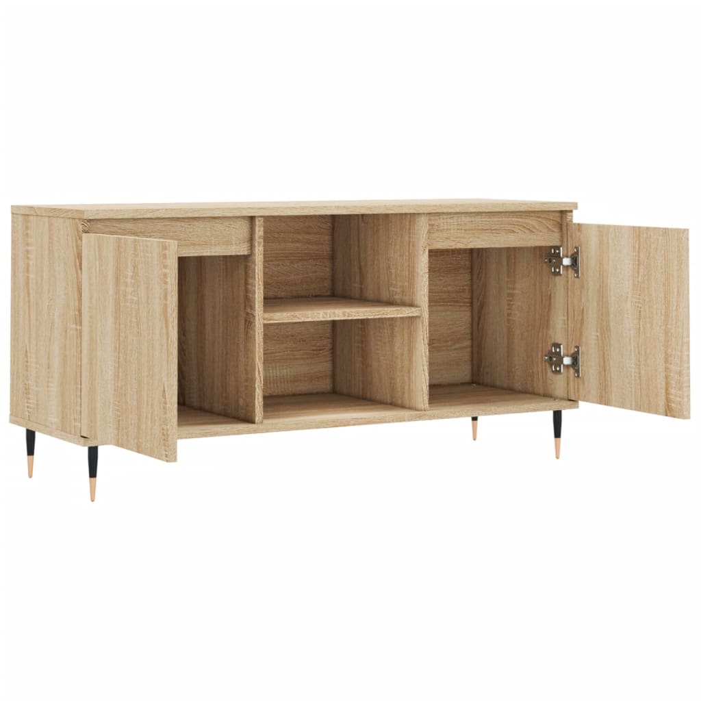 vidaXL TV Cabinet Sonoma Oak 104x35x50 cm Engineered Wood 6