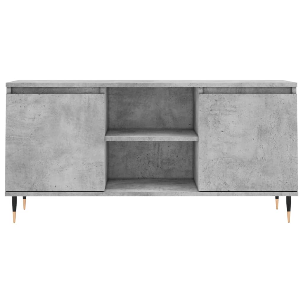 vidaXL TV Cabinet Concrete Grey 104x35x50 cm Engineered Wood 5