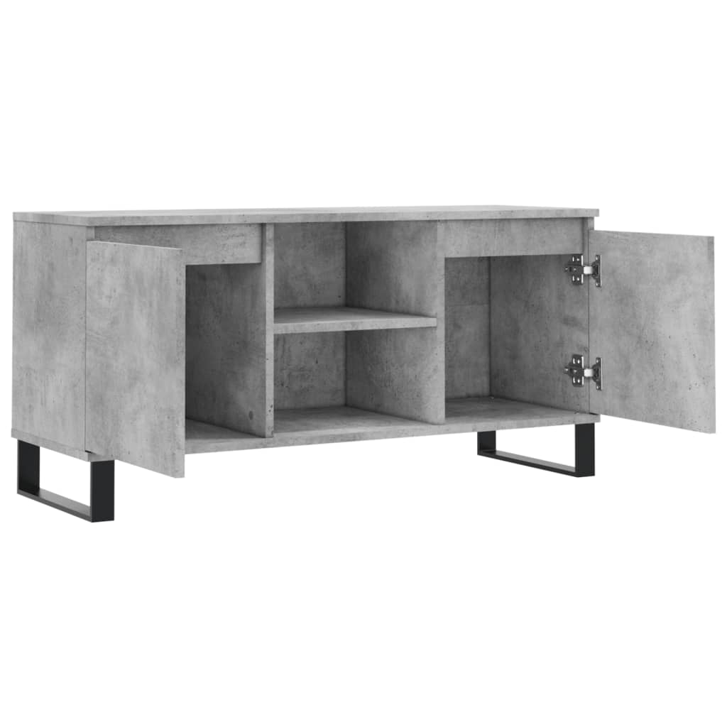 vidaXL TV Cabinet Concrete Grey 104x35x50 cm Engineered Wood 6