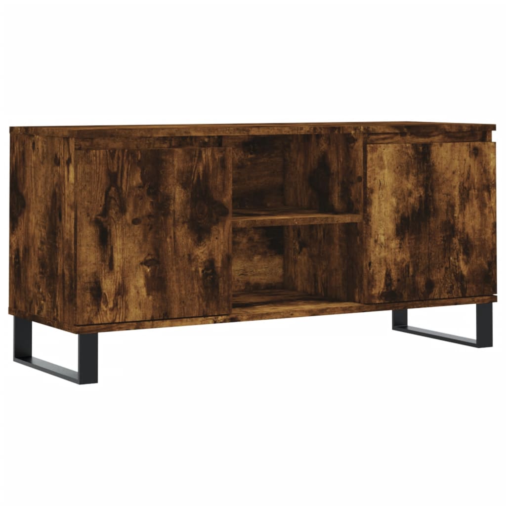 vidaXL TV Cabinet Smoked Oak 104x35x50 cm Engineered Wood 2