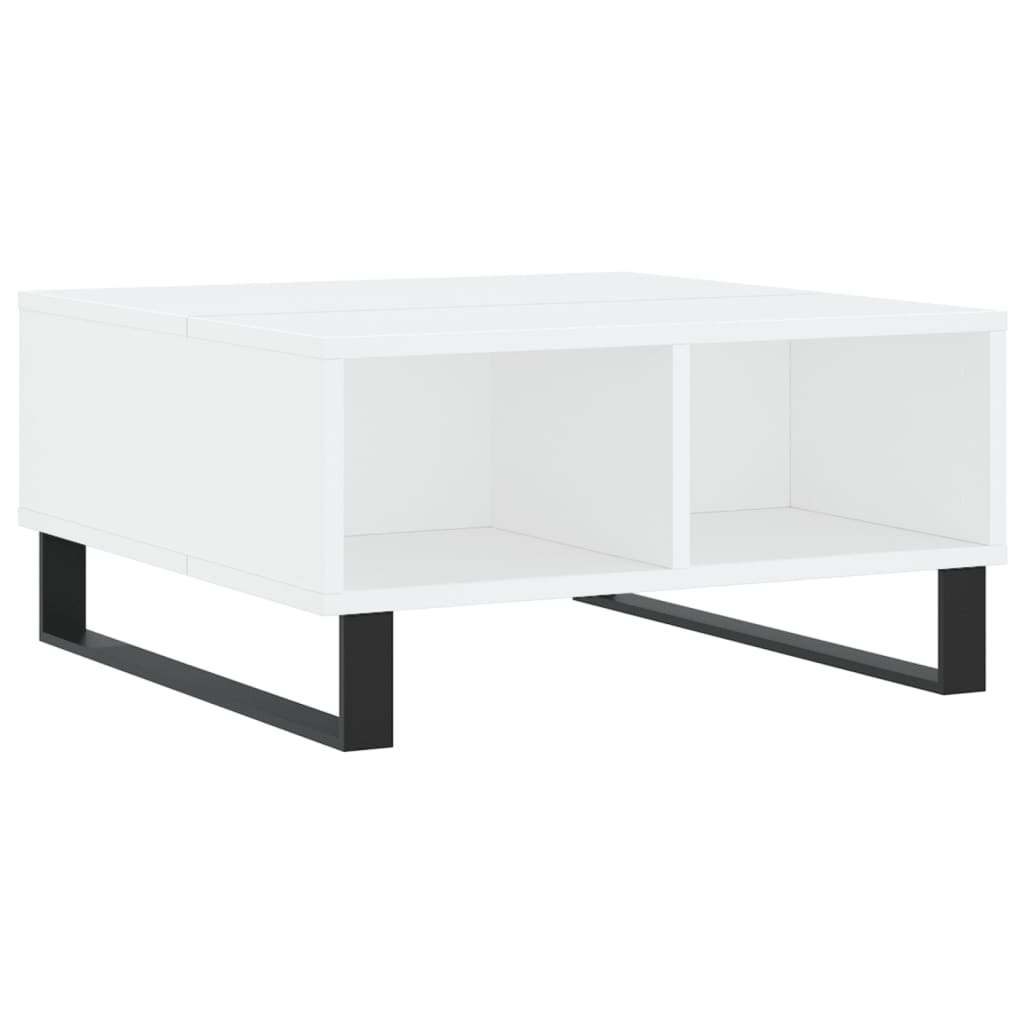 vidaXL Coffee Table White 60x60x30 cm Engineered Wood 2