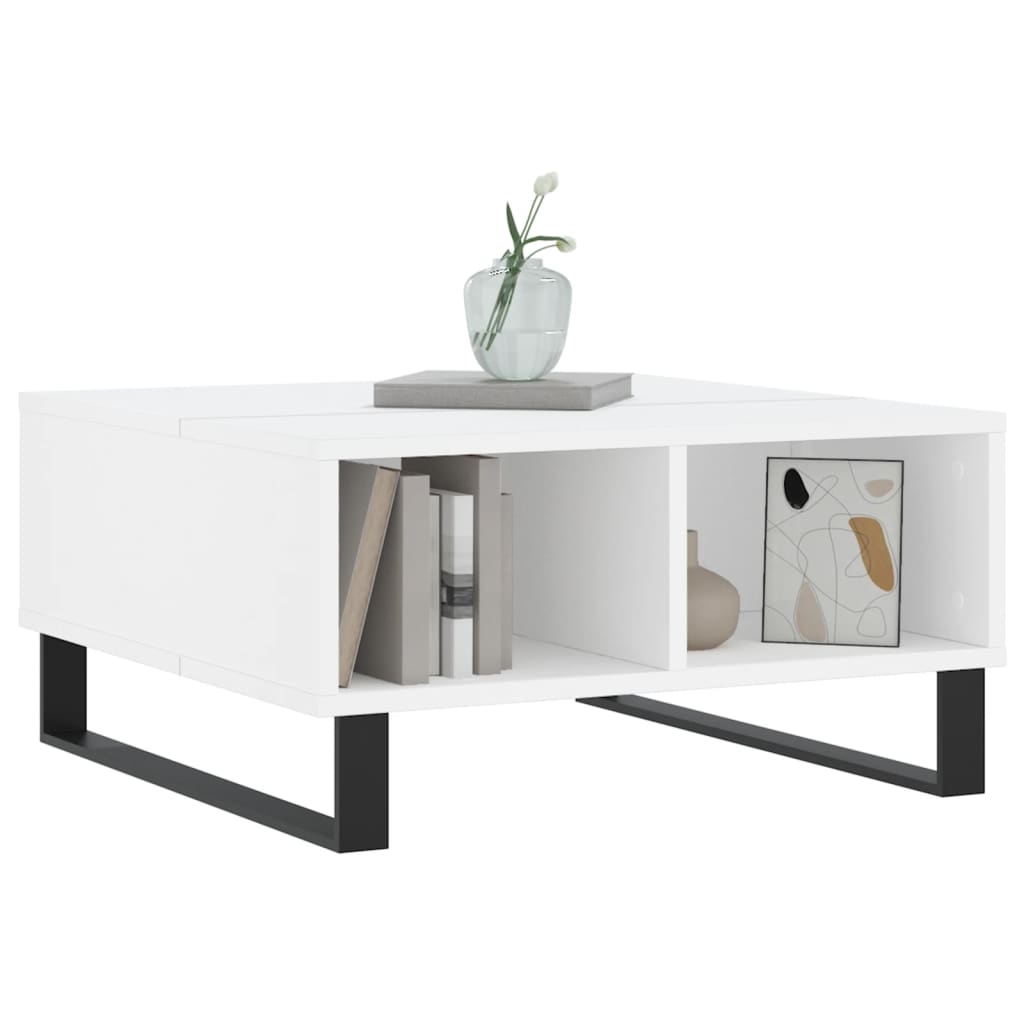 vidaXL Coffee Table White 60x60x30 cm Engineered Wood 3